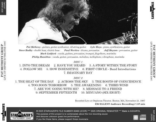 GRUPO PAT METHENY / EN VIVO EN EL TEATRO ORPHEUM 1997 (2CDR)
