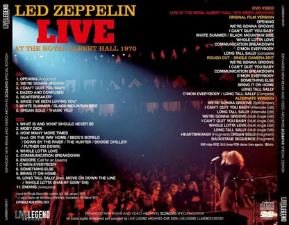 LED ZEPPELIN / LIVE AT THE ROYAL ALBERT HALL 1970 2CD&DVD SPECIAL EDITION  (2CD+1DVD)