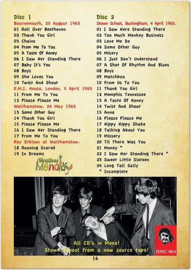 THE BEATLES / Bournemouth 1963 (2CD HMC BOOKLET)