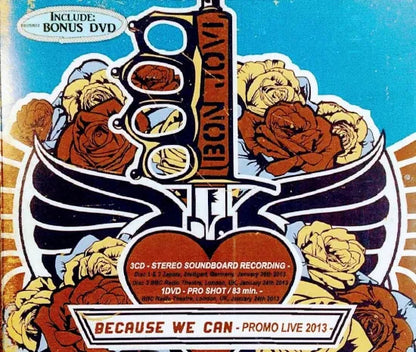 BON JOVI / PORQUE PODEMOS PROMOCIÓN EN VIVO 2013 CAJA DE SONIDO ESTÉREO (3 CDR + 1 DVDR)