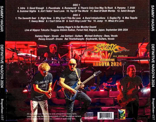 SAMMY HAGAR / DEFINITIVE NAGOYA 2024 IEM Sound (2CDR)