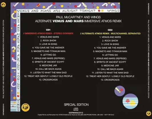 PAUL McCARTNEY &amp; WINGS / VENUS AND MARS REMIX ATMOS INMERSIVO ALTERNATIVO (2 CD)