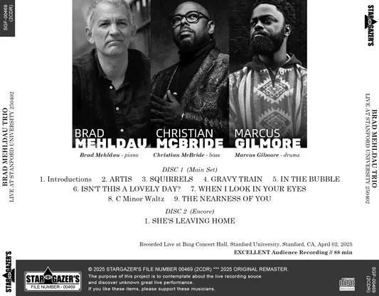BRAD MEHLDAU TRIO / DAL VIVO ALLA STANFORD UNIVERSITY 250402 (2CDR)