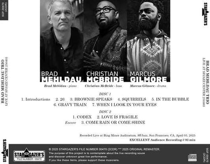 BRAD MEHLDAU TRIO / LIVE AT SFJAZZ CENTER 250403 (2CDR)