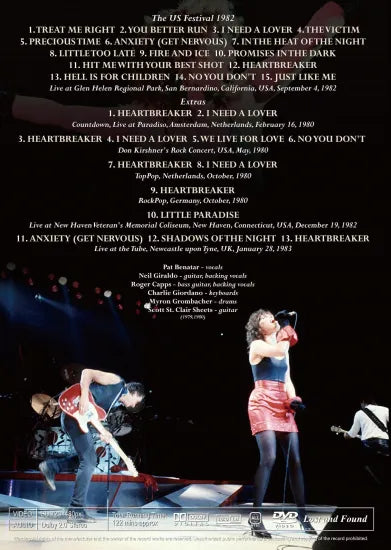 PAT BENATAR / THE US FESTIVAL 1982 + MORE (1DVDR)