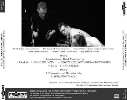 CHICK COREA AND ORIGIN / OUTDOOR FESTIVAL IN VANCOUVER 1999 (2CDR)
