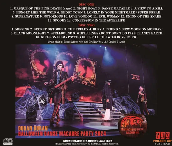 DURAN DURAN / FIESTA DE DANZA MACABRA DE HALLOWEEN 2024 MESA DE SONIDO ESTÉREO (2 CDR)