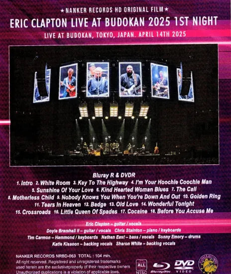 ERIC CLAPTON / BUDOAN 2025 1ST NIGHT (1BDR+1DVDR)