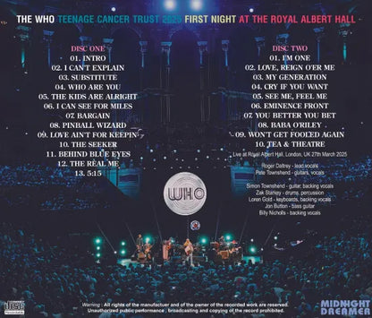 PRIMERA NOCHE DE LA OMS / TEENAGE CANCER TRUST 2025 (2CDR)