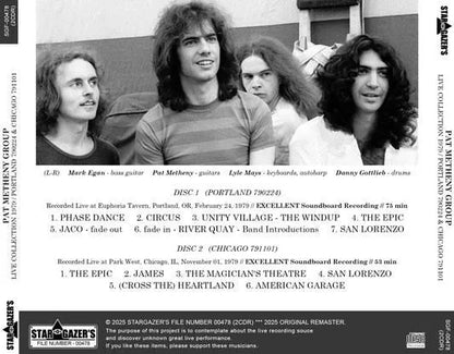 GRUPO PAT METHENY / COLECCIÓN EN VIVO 1979 / PORTLAND 790224 Y CHICAGO 791101 (2CDR)