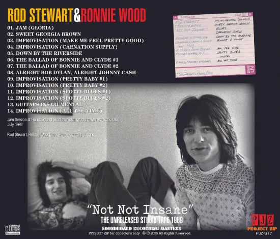 ROD STEWART & RONNIE WOOD / "NOT NOT INSANE" THE UNRELEASED STUDIO TAPE 1969 (1CDR)