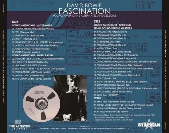 DAVID BOWIE / FASCINATION YOUNG AMERICANS ALTERNATES AND SESSIONS (2CD)