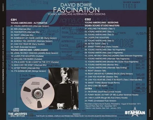 DAVID BOWIE / FASCINATION YOUNG AMERICANS ALTERNATES AND SESSIONS (2CD)