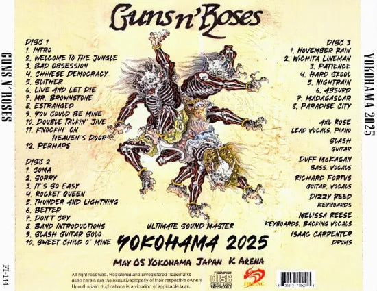 GUNS N' ROSES / YOKOHAMA 2025 (3CDR)