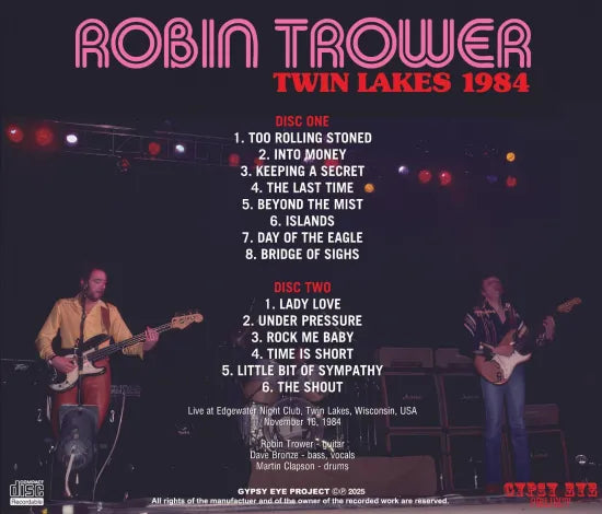 ROBIN TROWER / TWIN LAKES 1984 (2CDR)
