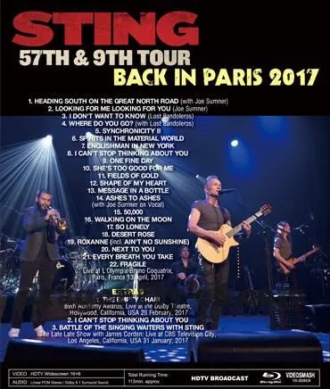 STING / DE VUELTA EN PARÍS 2017 (1HAB)