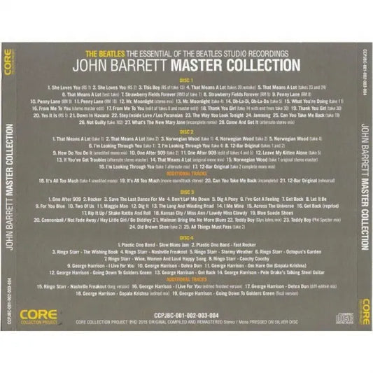 THE BEATLES / JOHN BARRETT MASTER COLLECTION THE ESSENTIAL OF THE BEATLES STUDIO RECORDINGS (4CD)