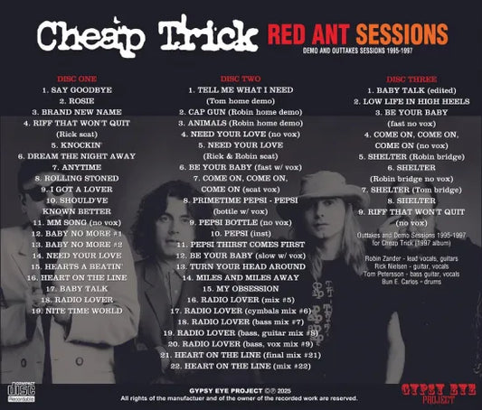 CHEAP TRICK / RED ANT SESSIONS (3CDR)