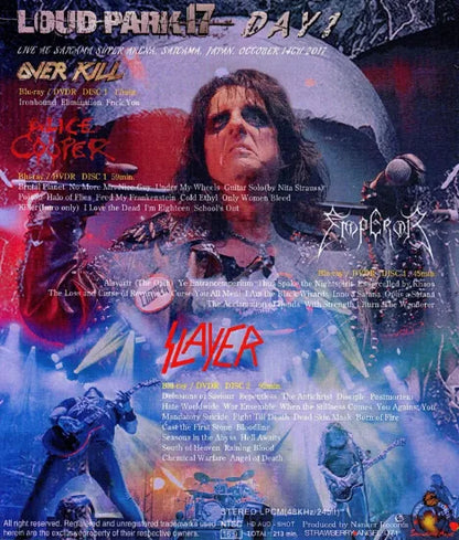 OVERKILL/ALICE COOPER/EMPEROR/SLAYER / LOUD PARK 17 DAY1 (2DVDR)