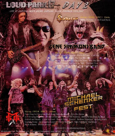 SABATON / GENE SIMMONS BAND / MICHAEL SCHENKER FEST LOUD PARK 17 DÍA2 (2BDR+2DVDR)