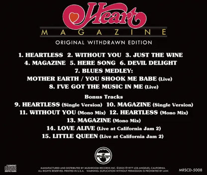 HEART / MAGAZINE ORIGINAL WITHDRAWN EDITION (1CD)