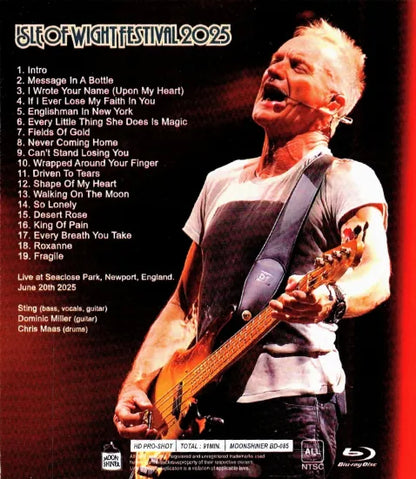 STING / FESTIVAL DE LA ISLA DE WIGHT 2025 HD Pro-shot (1BDR)