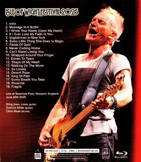 STING / FESTIVAL DE LA ISLA DE WIGHT 2025 HD Pro-shot (1BDR)