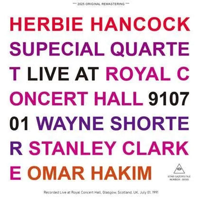 HERBIE HANCOCK SUPECIAL QUARTET / LIVE AT ROYAL CONCERT HALL 910701 (1CDR)