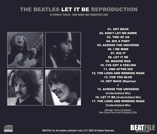 THE BEATLES / LET IT BE REPRODUCTION (1CDR)