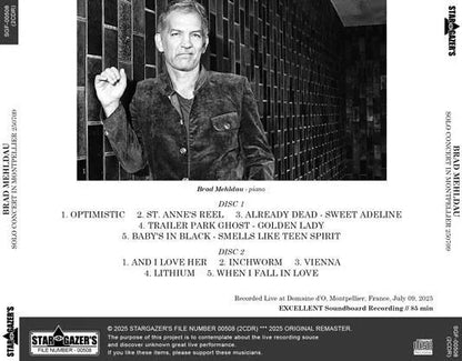 BRAD MEHLDAU / SOLO CONCERT IN MONTPELLIER 250709 (2CDR)