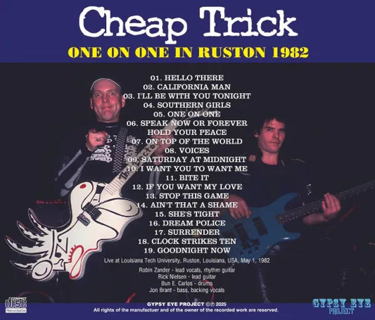 CHEAP TRICK / ONE ON ONE IN RUSTON 1982 STEREO SOUNDBOARD (1CDR)