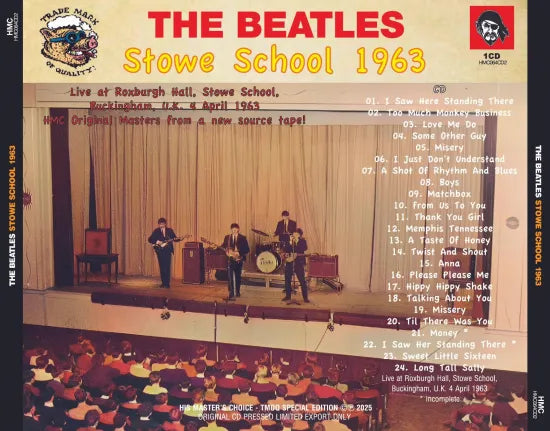 THE BEATLES / STOWE SCHOOL 1963 (1CD)