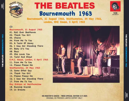THE BEATLES / BOURNEMOUTH 1963 (1CD)