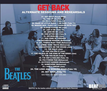 THE BEATLES / GET BACK ALTERNATE SESSIONS  AND REHEARSALS (1CDR)