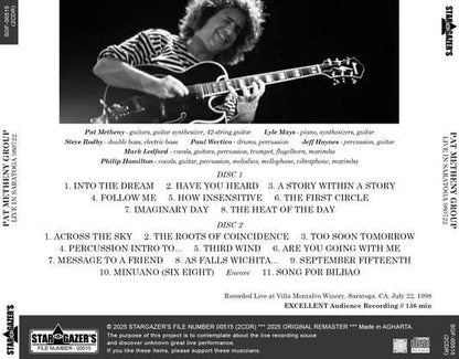 PAT METHENY GROUP / LIVE IN SARATOGA 980722 (2CDR)
