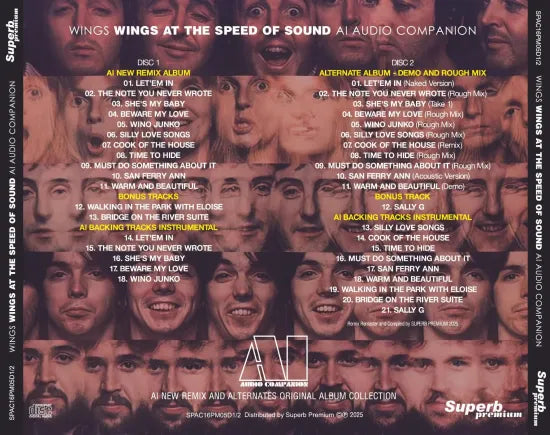 PAUL McCARTNEY & WINGS / WINGS AT THE SPEED OF SOUND AI AUDIO COMPANION (2CD)