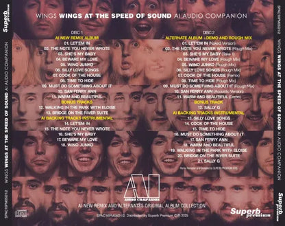PAUL McCARTNEY & WINGS / WINGS AT THE SPEED OF SOUND AI AUDIO COMPANION (2CD)