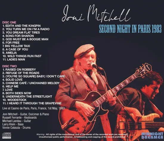 JONI MITCHELL / SECOND NIGHT IN PARIS 1983 (2CDR)