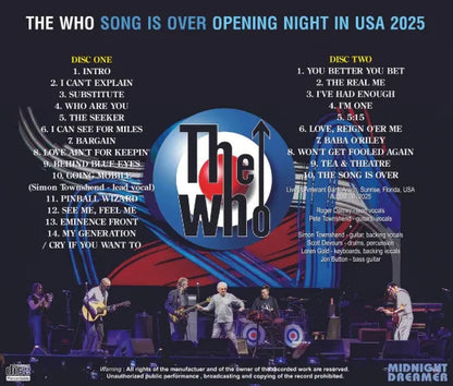 THE WHO / THE SONG IS TERMINÓ NOCHE DE ESTRENO EN EE. UU. 2025 (2CDR)