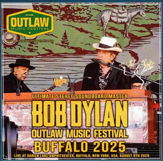 BOB DYLAN / OUTLAW MUSIC FESTIVAL BUFFALO 2025 STEREO SOUNDBOARD (2CDR)