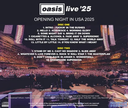 OASIS / LIVE '25 TOUR OPENING NIGHT IN USA 2025 (2CDR)