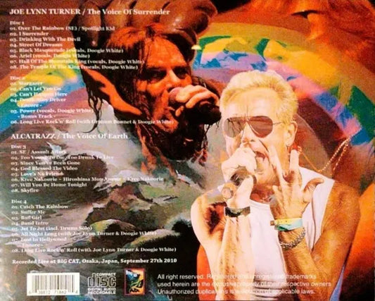 JOE LYNN TURNER Guest Vocals DOOGIE WHITE / ALCATRAZZ  / The Night Of Rainbow Special Live in Japan (4CDR)