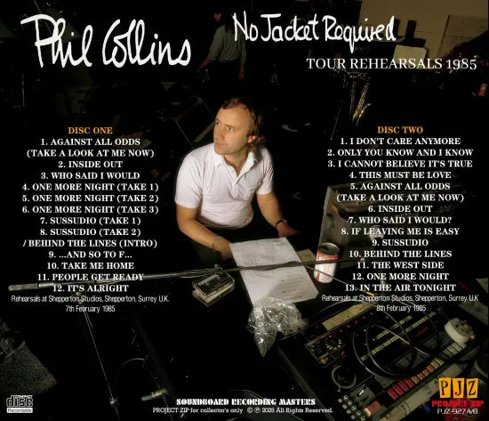 PHIL COLLINS / NO JACKET REQUIRED TOUR REHEARSALS 1985 (2CDR)