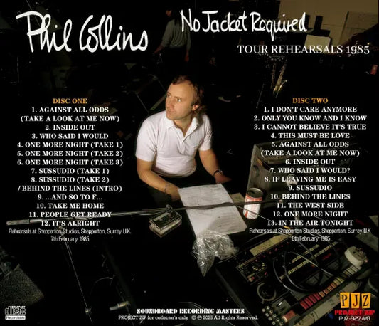PHIL COLLINS / NO JACKET REQUIRED TOUR REHEARSALS 1985 (2CDR)