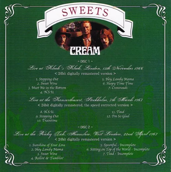 CREAM / SWEETS (2CD) West London 1967