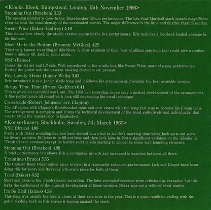 CREAM / SWEETS (2CD) West London 1967