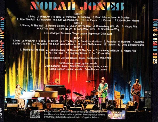 NORAH JONES / TOKYO & OSAKA 2025 (4CDR)