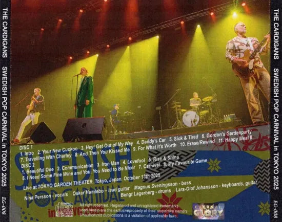 THE CARDIGANS / SWEDISH POP CARNIVAL in TOKYO 2025 (2CDR)