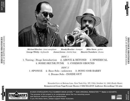 BRECKER BROTHERS / LIVE AT BOTTOM LINE 921012 (2CDR)