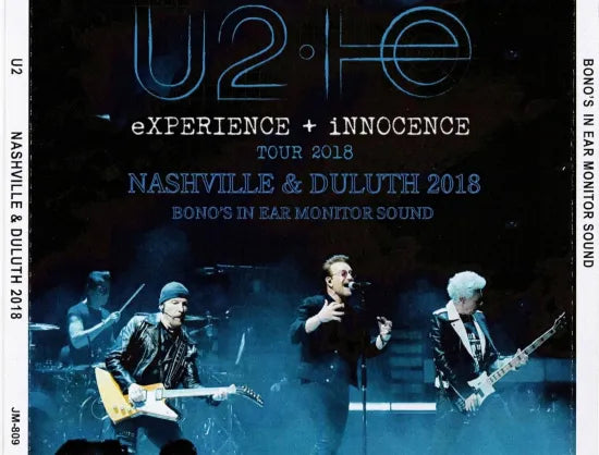 U2  / NASHVILLE & DULUTH 2018 BONO'S IN EAR MONITOR SOUND (4CDR)